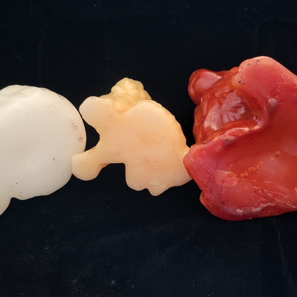 Vintage Wax Candle Cocker Spaniels Set of 3. White, rust and cream colors. - Picture 6 of 6